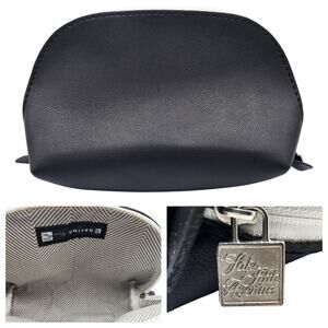 Saks Fifth Avenue for United Airlines Black Zip Closure Cosmetic Travel Bag